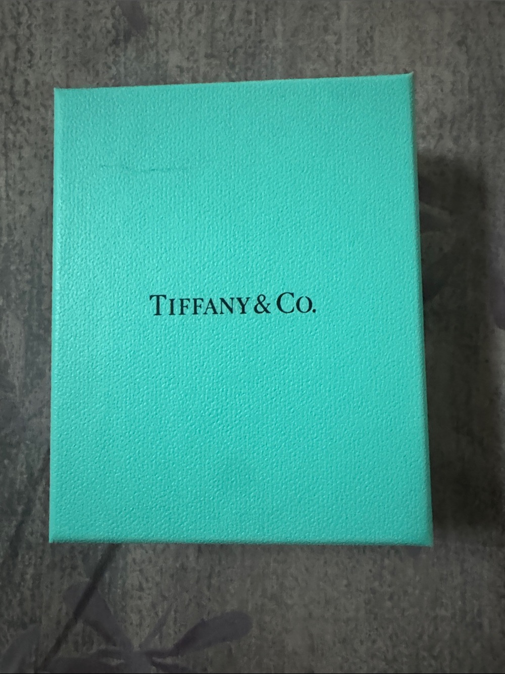 Tiffany & Co., Tiffany Blue Jewelry Box with Logo. Empty. 3 inches by 3 3/4”